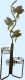 Design Lampe freistehend Pflanzenform 3 Blumen Halterung für Zimmerpflanzen edel