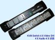 KVM Switch 4- Port 4X Video DVI 4X Audio 4X USB Switch umschalten HUB + Netzteil