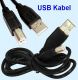 Standard USB Kabel A B Drucker Scanner 180cm Datenkabel schwarz