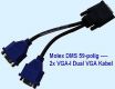 Adapter Molex DMS 59-polig - 2x VGA-I Dual VGA Kabel Adapterkabel