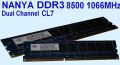 1GB 1066MHZ PC Ram Speicher PC3 8500 Dual Channel DDR3 CL7