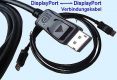 DisplayPort Kabel DP zu DP gute Qualität Display Port Verbindungskabel 1,8m